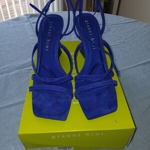 Gianni Bini Blakye Suede Stiletto Heel Dress Sandals